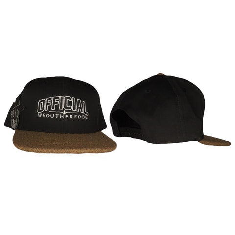 OFFICIAL WEOUTHEREDOE SNAPBACK BLACK CORKSCREW BRIM LIMITED EDITION