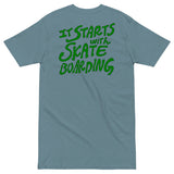 It Starts With SkateBoarding CLIPMODE X WOHD COLLAB GREEN PRINT
