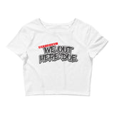 OFFICIAL WE OUT HERE DOE RED/BLACK WOMEN'S CROP TOP