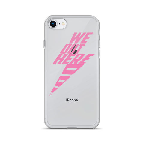 Pink Thunder Bolt iPhone Case