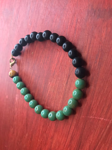 Black & Green marble bracelet