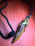 Fossilized Tooth Wrapped in Gold/ necklace