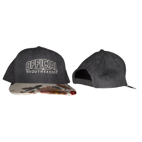 OFFICIAL WEOUTHEREDOE SNAPBACK GREY FLORAL BRIM LIMITED EDITION