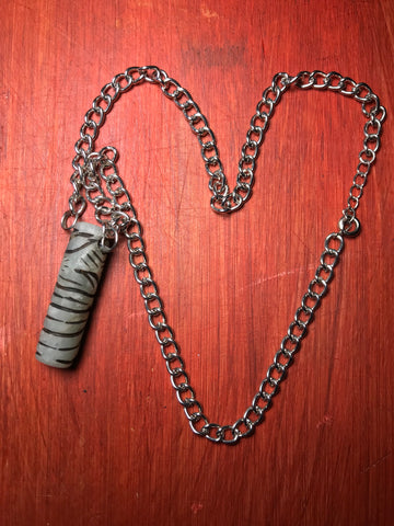 Tiger stripe rectangle necklace