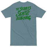 It Starts With SkateBoarding CLIPMODE X WOHD COLLAB GREEN PRINT