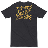 It Starts With SkateBoarding CLIPMODE X WOHD COLLAB YELLOW PRINT