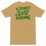 It Starts With SkateBoarding CLIPMODE X WOHD COLLAB GREEN PRINT
