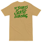 It Starts With SkateBoarding CLIPMODE X WOHD COLLAB GREEN PRINT