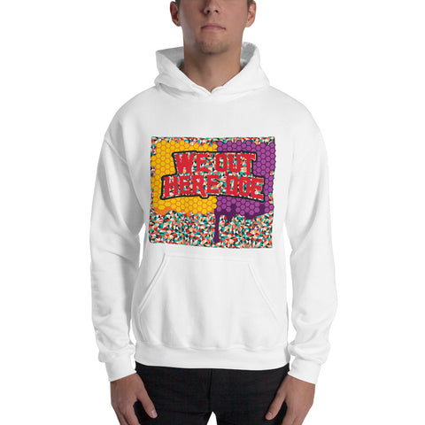 COLLISION BERRY, COLLAGE ABSTRACT HOODIE