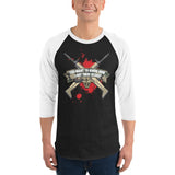 COME CATCH THESE SCARS 3/4 sleeve baseball T-shirt