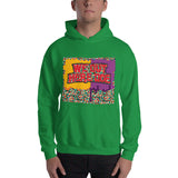 COLLISION BERRY, COLLAGE ABSTRACT HOODIE
