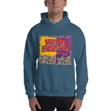 COLLISION BERRY, COLLAGE ABSTRACT HOODIE