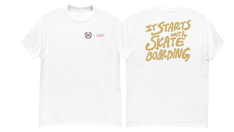 It Starts With SkateBoarding YELLOW PRINT